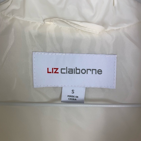 Liz Claiborne Quilted Puffer Vest Jacket Cream Ivory Women’s Sz S NWT - Picture 4 of 8